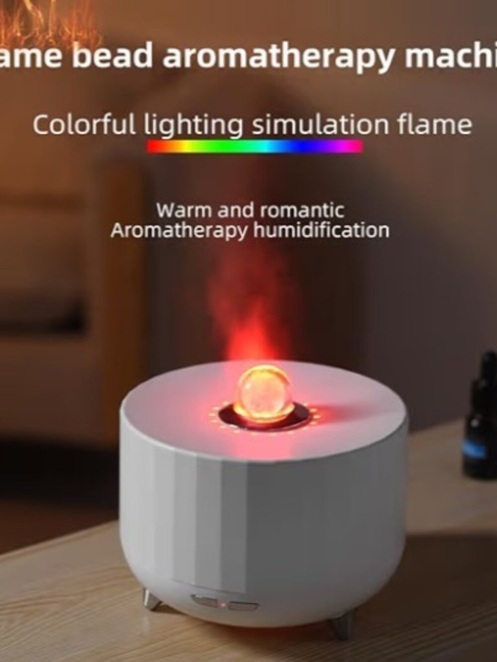 Flame Dragon Ball Humidifier Essential Oil Aroma Diffuser w/7 LED Colors 300ML